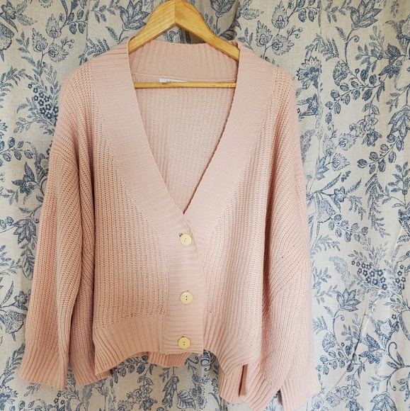 Ribbed knit dress& Overfit cardigan set - Picture 5 of 9